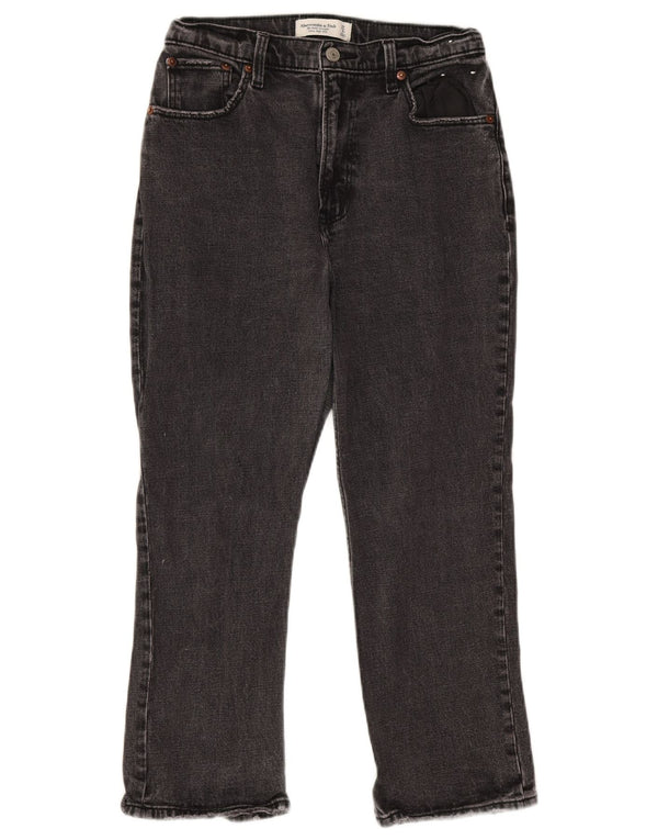 Abercrombie & Fitch Womens Curve Straight Jeans US 4 Small W27 L23 Black