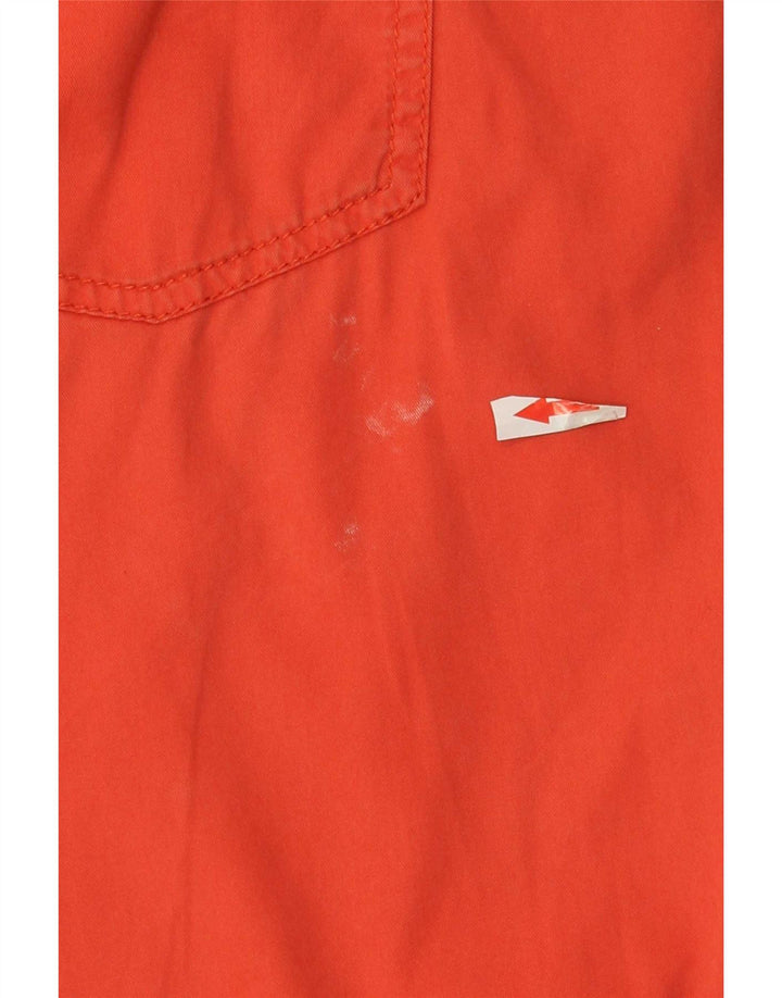 Marks & Spencer Womens Cargo Shorts UK 14 Large W34 Orange Cotton