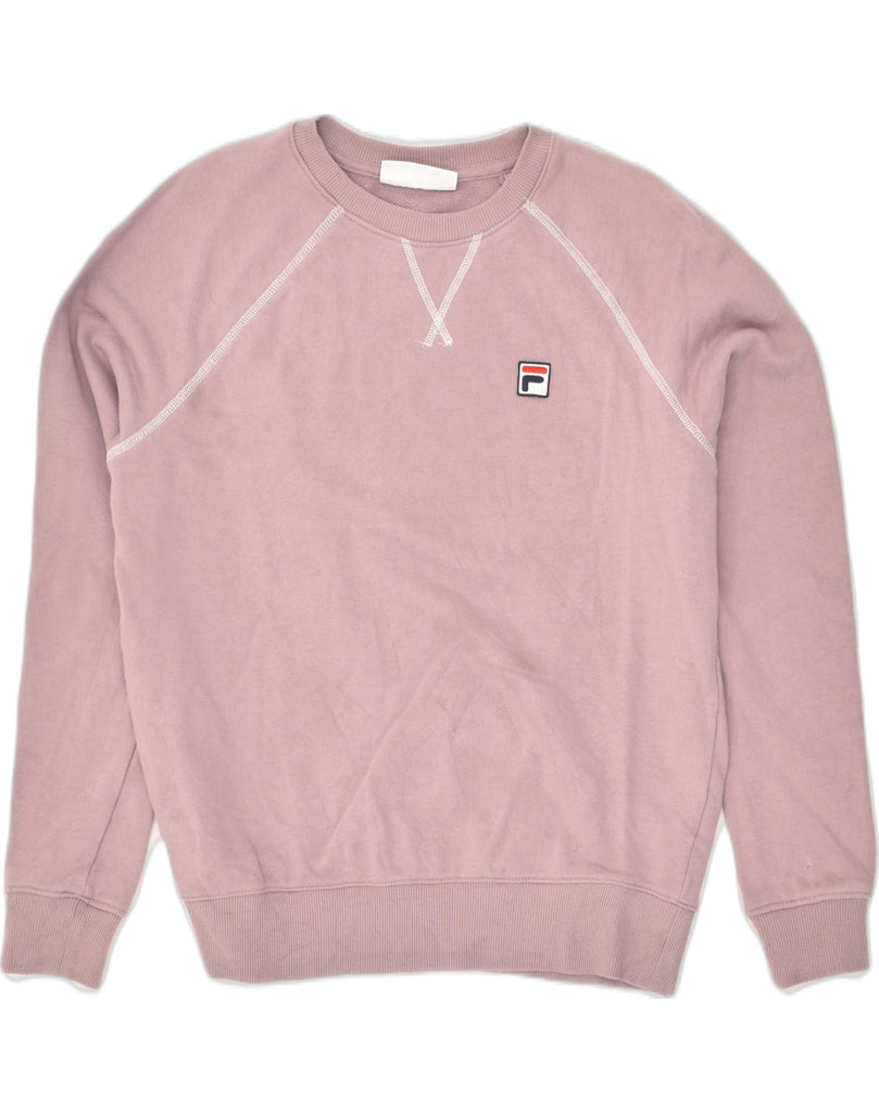 FILA Mens Sweatshirt Jumper Small Pink Cotton | Vintage Fila | Thrift | Second-Hand Fila | Used Clothing | Messina Hembry 