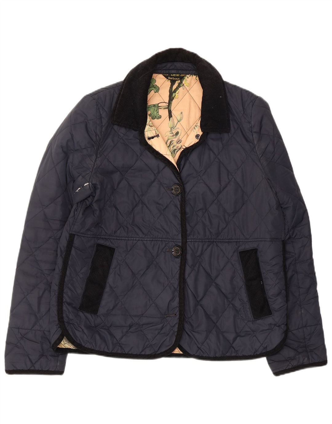 Barbour Womens Quilted Jacket UK 12 Medium  Navy Blue