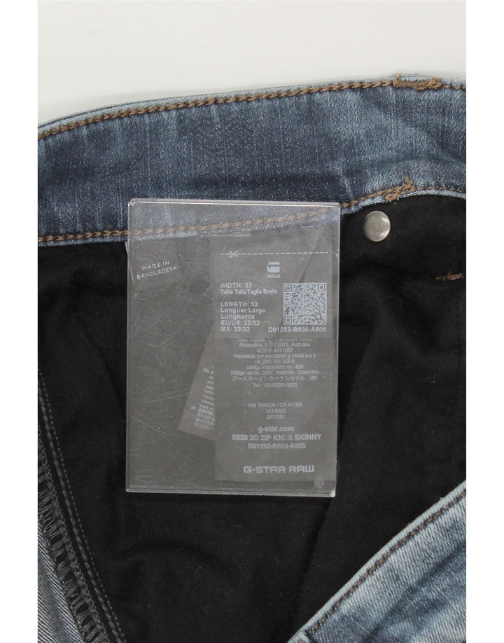 G-STAR Mens Slim Jeans W33 L32 Blue Polyester Vintage G-Star and Second-Hand G-Star from Messina Hembry 