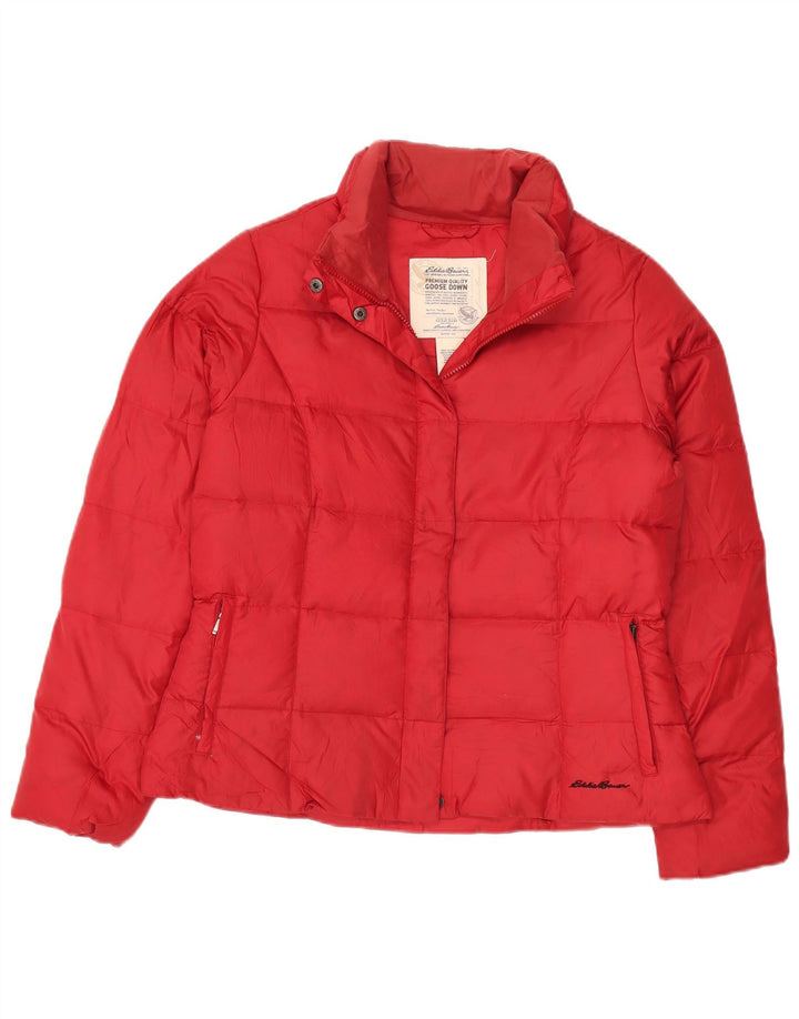 Eddie Bauer Womens Padded Jacket UK 16 Large Red Polyester