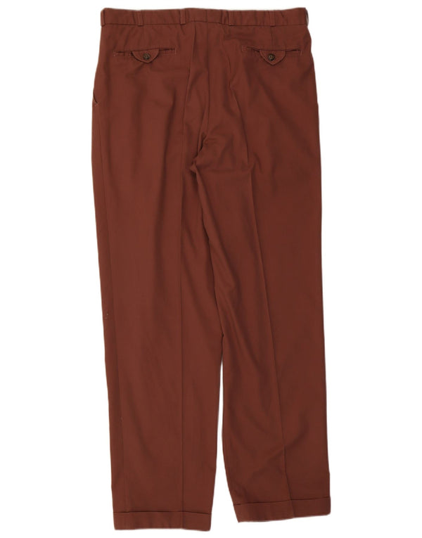 Vintage Mens Pegged Suit Trousers W34 L32 Brown