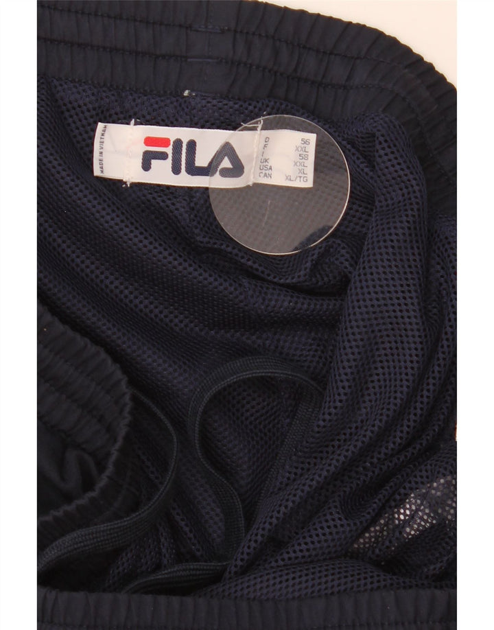 Fila Mens Tracksuit Trousers 2XL  Navy Blue Colourblock