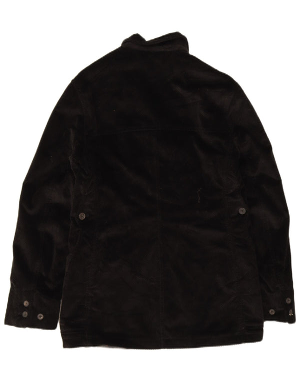 Capalbio Womens 4 Button Velvet Blazer Jacket IT 44 Medium Black Cotton