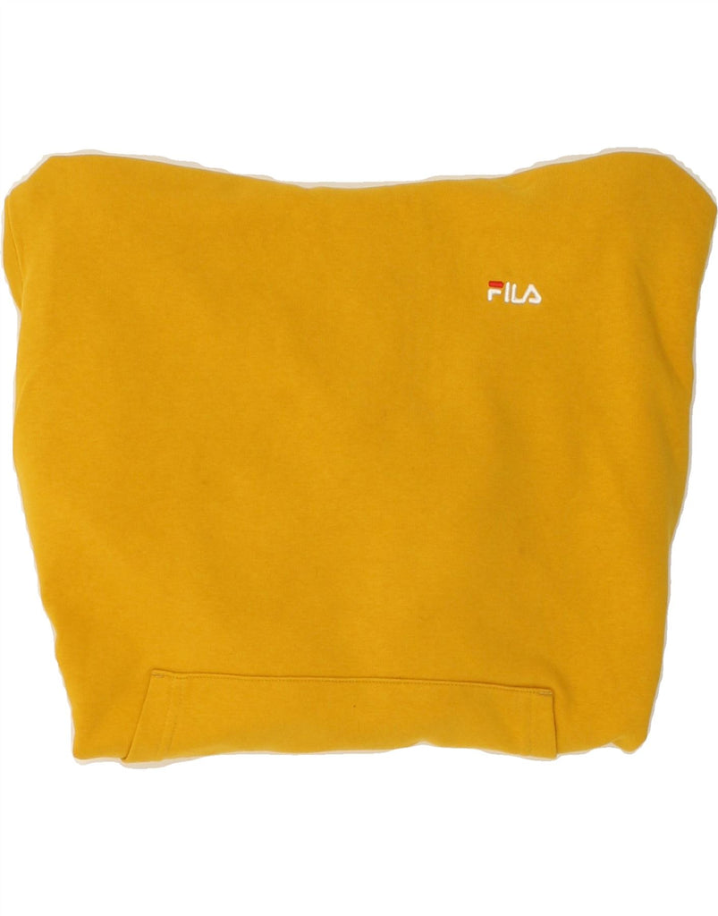 FILA Mens Hoodie Jumper Large Yellow Cotton | Vintage Fila | Thrift | Second-Hand Fila | Used Clothing | Messina Hembry 