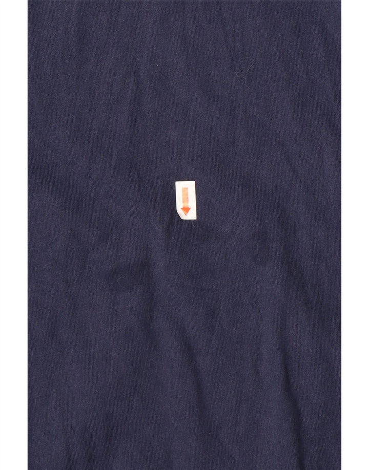 Tommy Hilfiger Mens Graphic Top Long Sleeve Large Navy Blue Colourblock