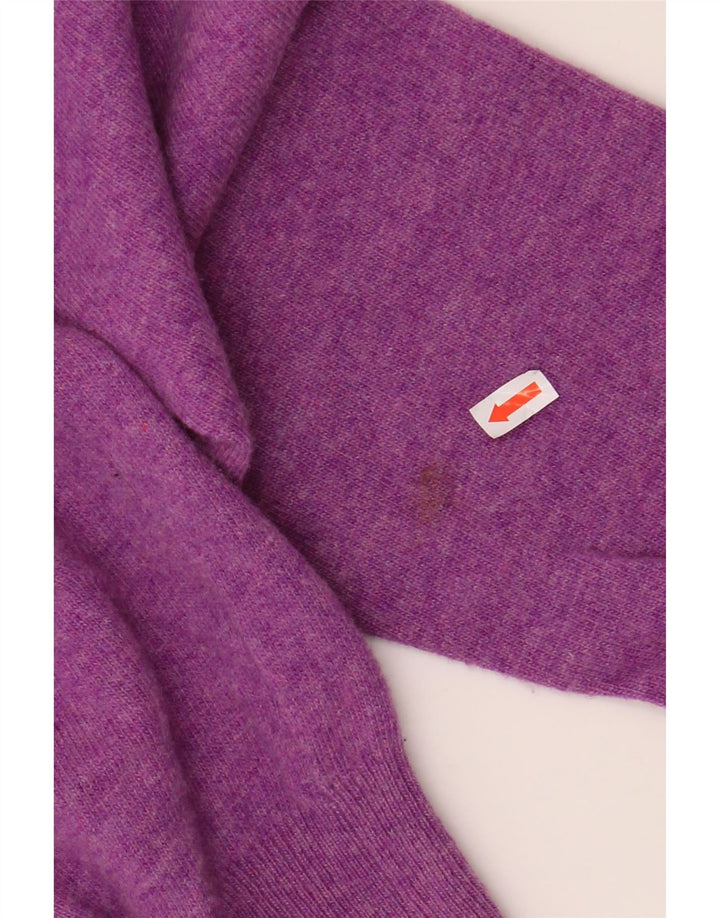 HARMONT & BLAINE Mens V-Neck Jumper Sweater Small Purple Wool