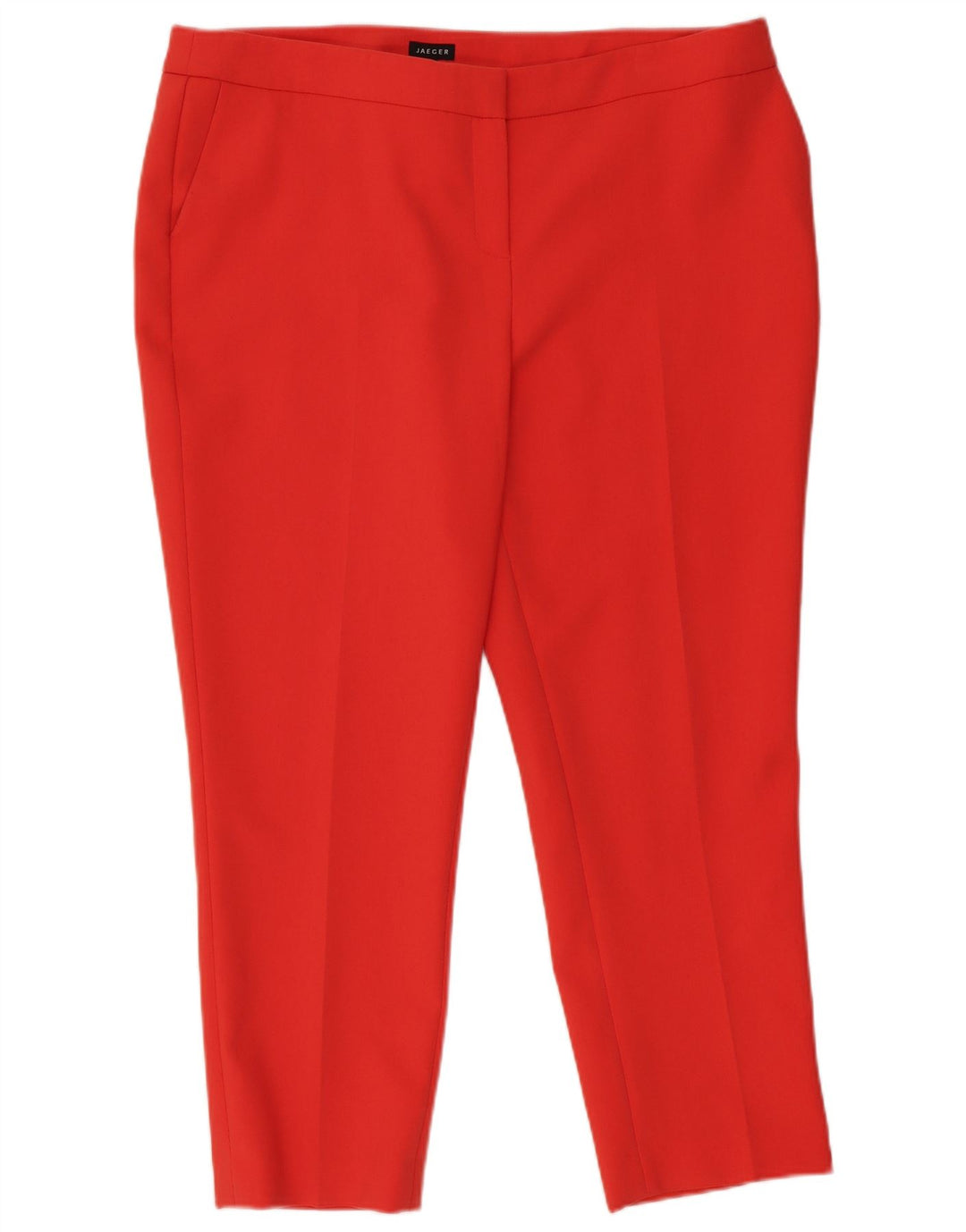 Jaeger Womens Straight Chino Trousers UK 18 XL W40 L27 Red Polyester