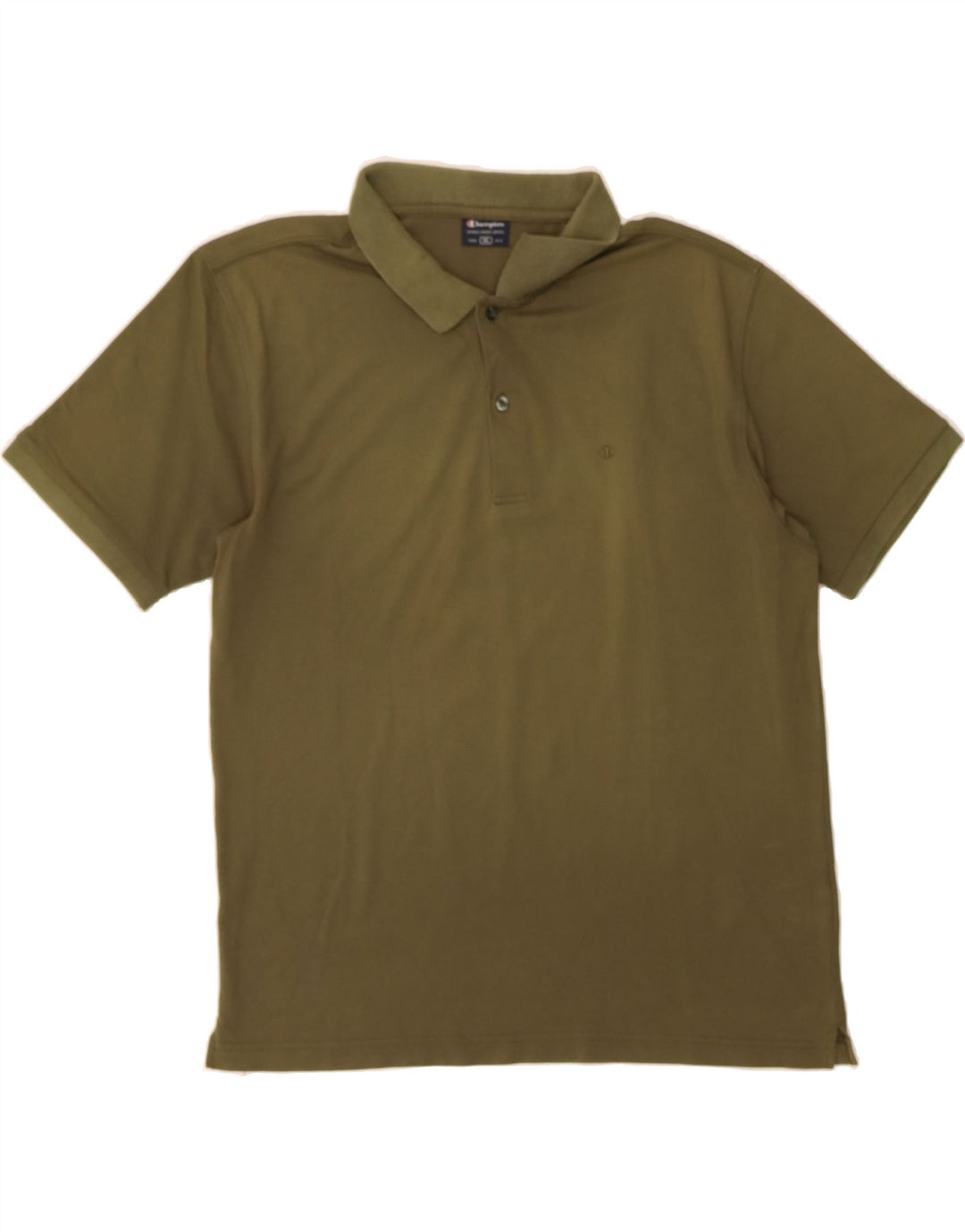 CHAMPION Mens Polo Shirt XL Khaki Cotton Vintage Champion and Second-Hand Champion from Messina Hembry 