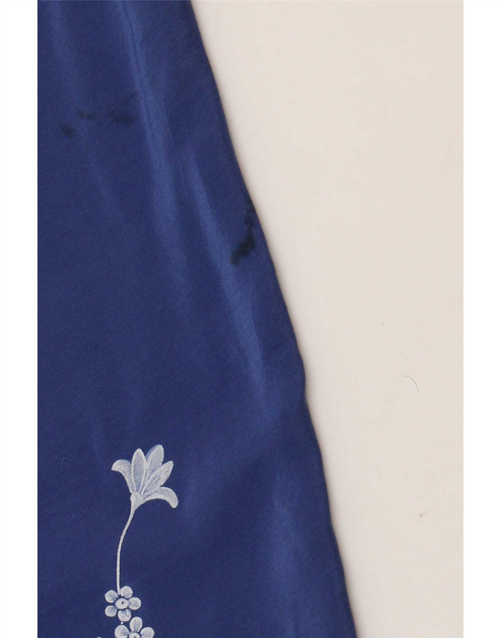 Vintage Womens A-Line Skirt W26 Small Blue Floral