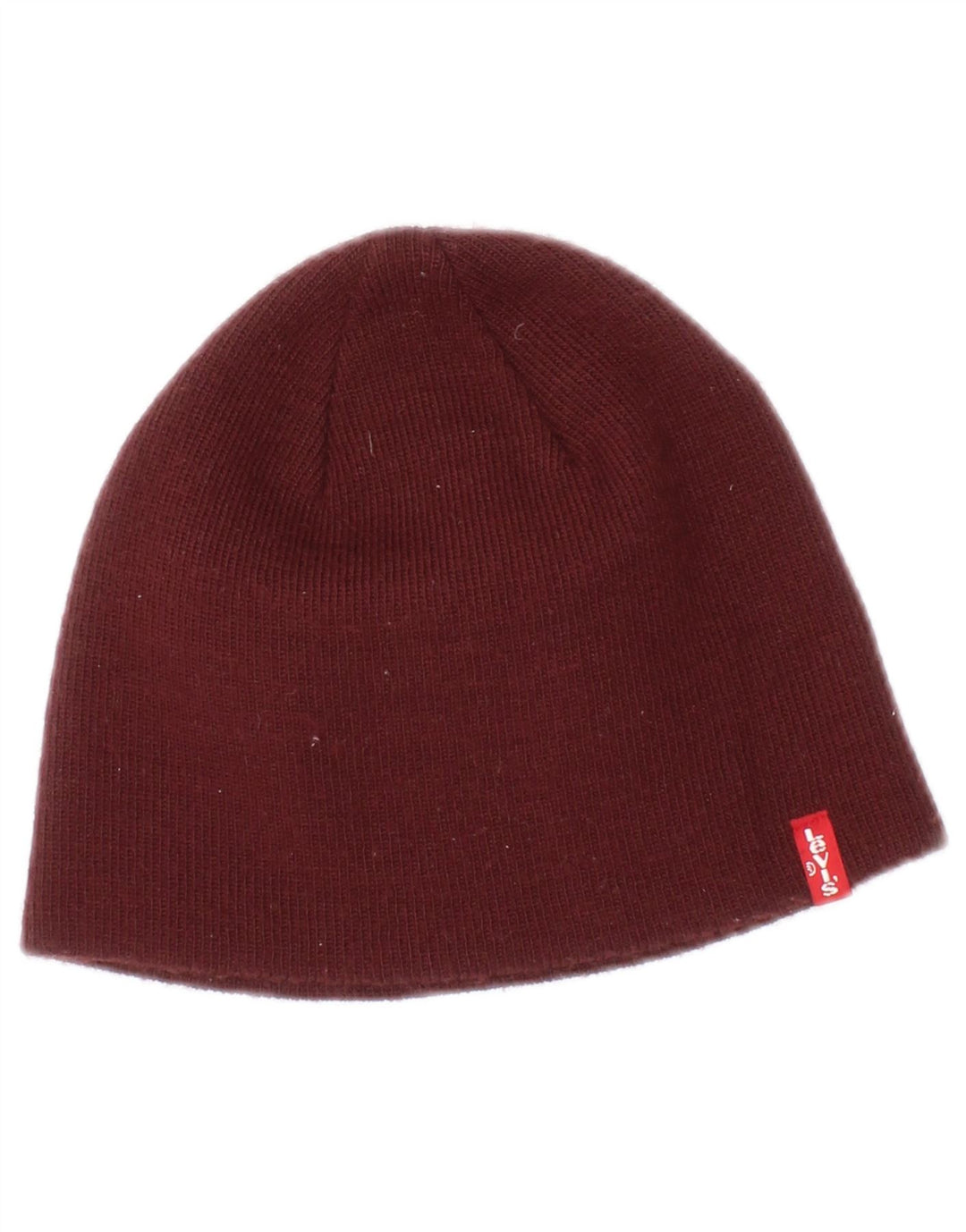 Levi's Womens Beanie Hat Small/Medium Burgundy Acrylic