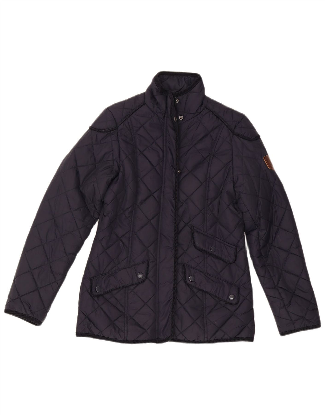 Puffa Womens Quilted Jacket UK 6 XS Navy Blue Polyamide