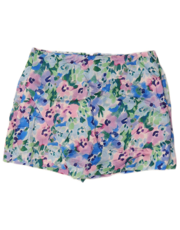 Zara Womens High Waist Casual Shorts Small W26 Multicoloured Floral