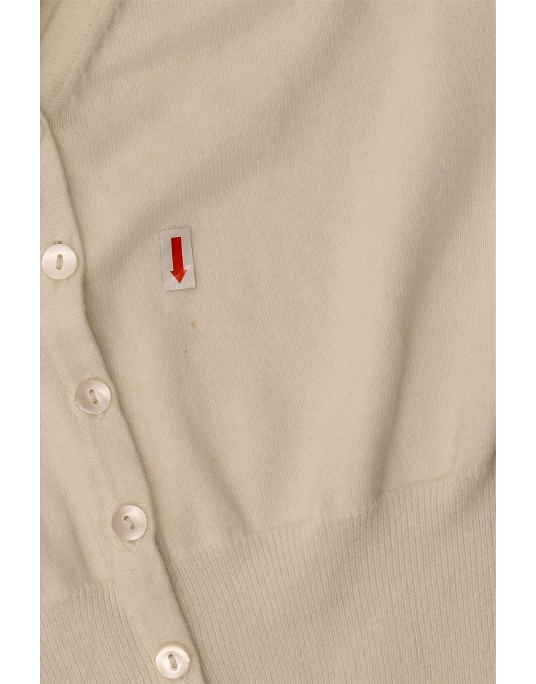 MONSOON Womens 3/4 Sleeve Cardigan Sweater UK 12 Medium White Cotton