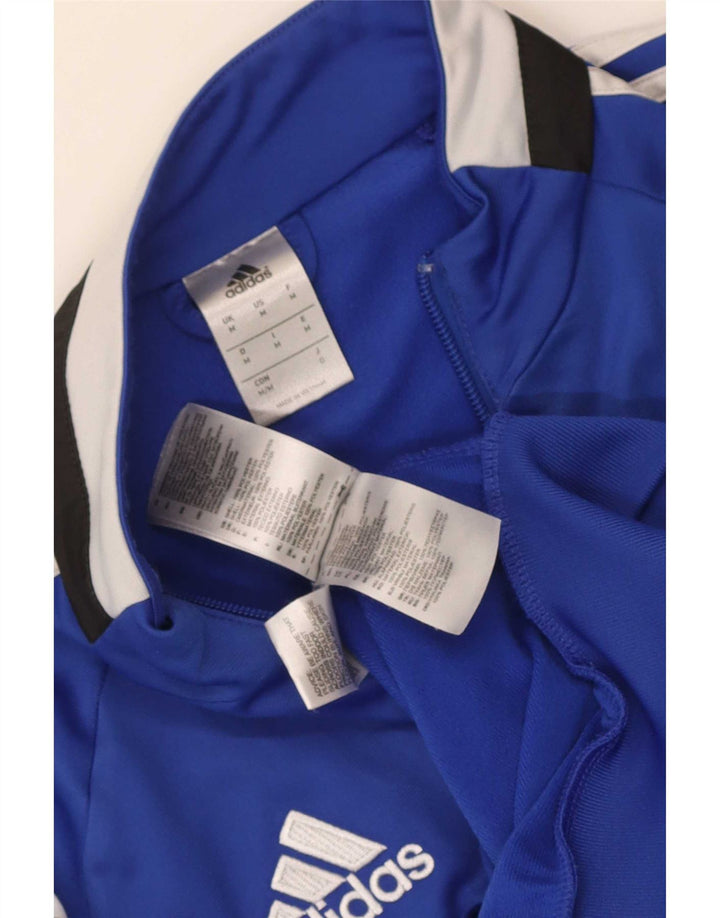 Adidas Mens Graphic Tracksuit Top Jacket Medium Blue Colourblock Polyester