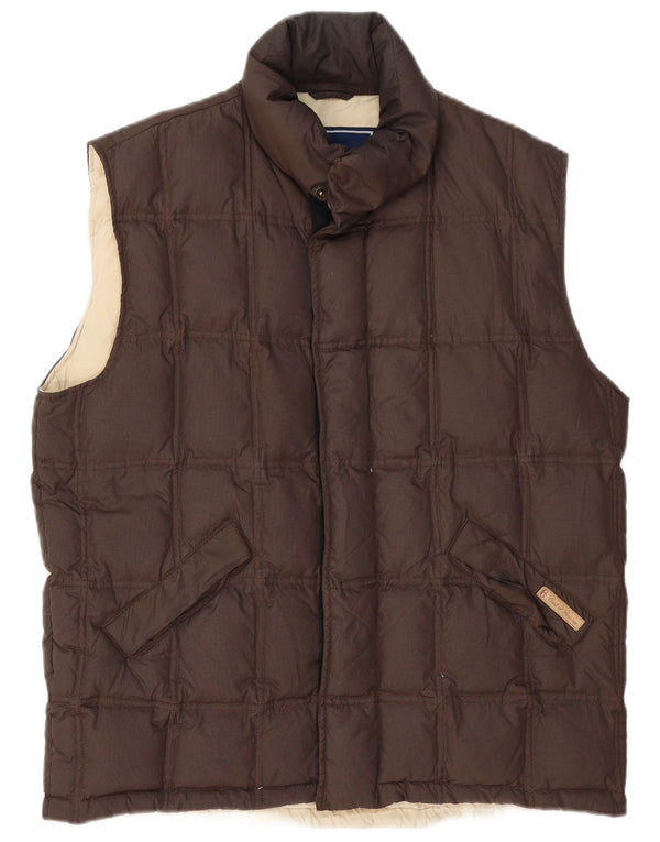 Conte of Florence Mens Padded Gilet UK 40 Large Brown