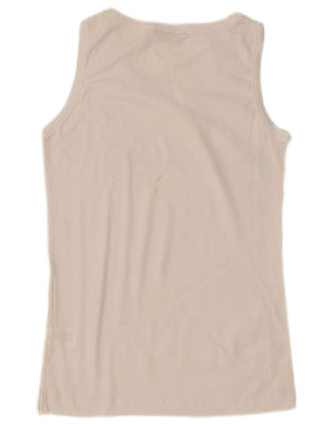 Diadora Womens Graphic Vest Top UK 12 Medium White Cotton