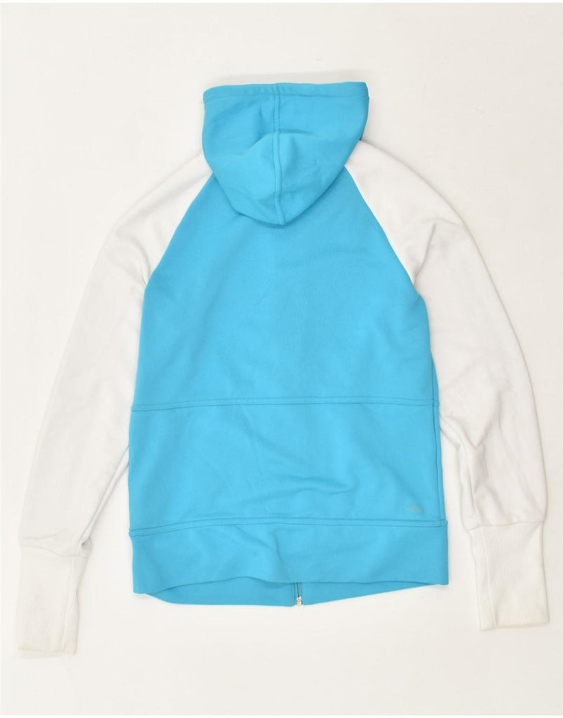 ADIDAS Womens Clima 365 Zip Hoodie Sweater UK 12 Medium Blue Colourblock | Vintage Adidas | Thrift | Second-Hand Adidas | Used Clothing | Messina Hembry 