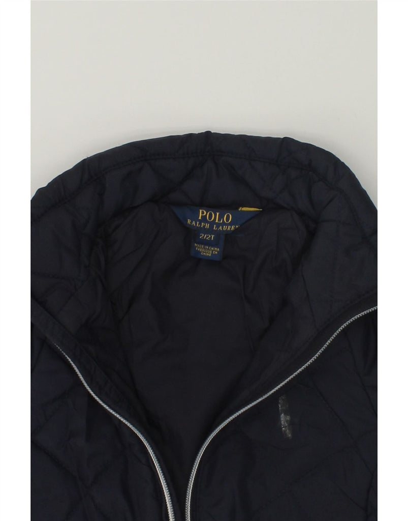 POLO RALPH LAUREN Baby Girls Quilted Jacket 18-24 Months Navy Blue | Vintage Polo Ralph Lauren | Thrift | Second-Hand Polo Ralph Lauren | Used Clothing | Messina Hembry 