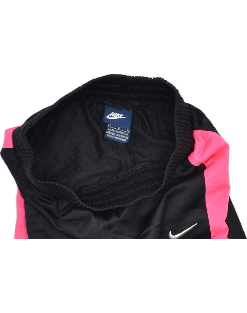 NIKE Girls Tracksuit Trousers 5-6 Years Black Polyester | Vintage | Thrift | Second-Hand | Used Clothing | Messina Hembry 