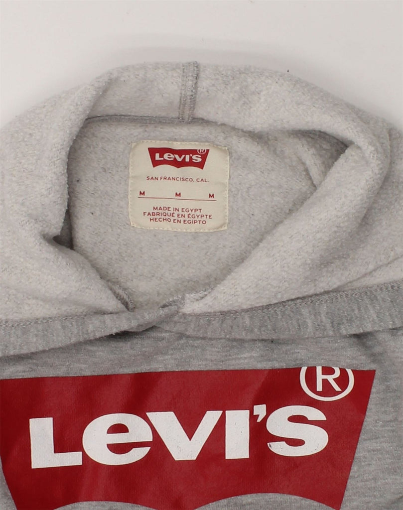 LEVI'S Boys Graphic Hoodie Jumper 8-9 Years Medium Grey Cotton | Vintage Levi's | Thrift | Second-Hand Levi's | Used Clothing | Messina Hembry 