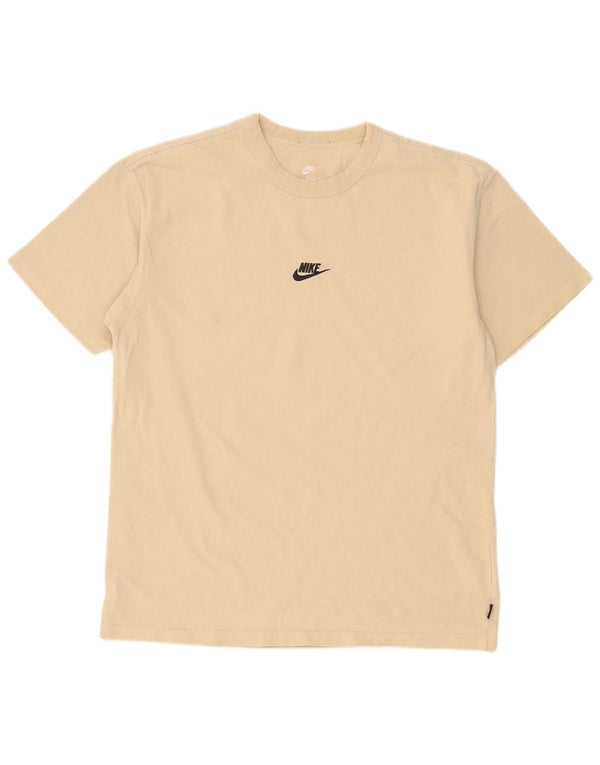 Nike Mens Loose Fit T-Shirt Top Medium Beige Cotton