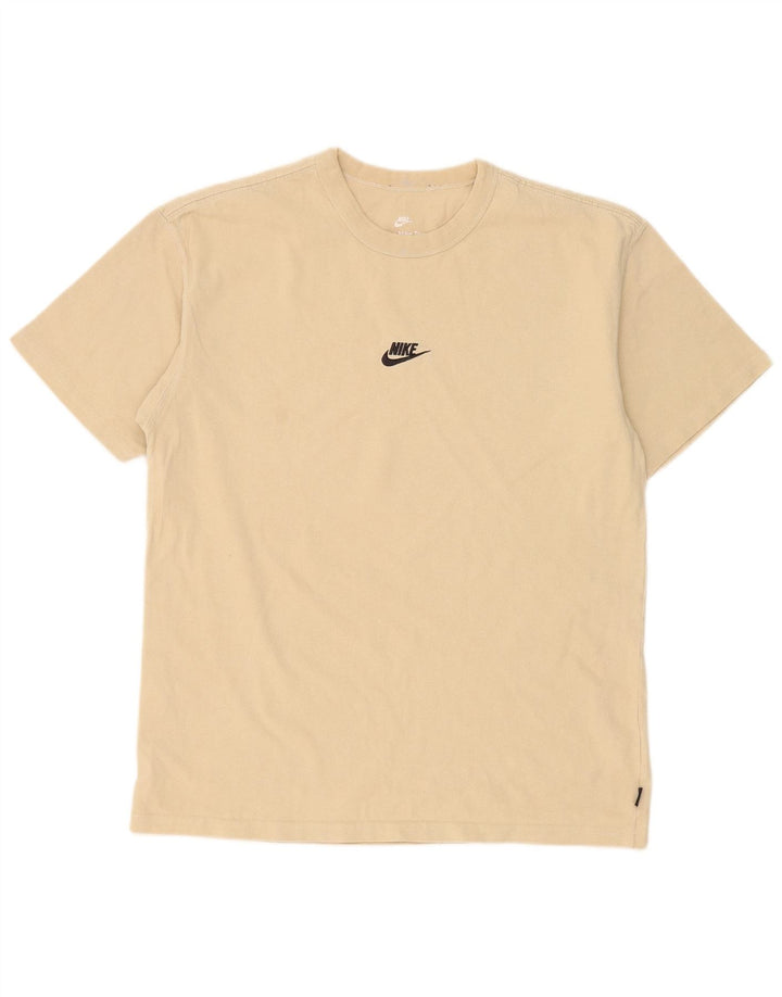 Nike Mens Loose Fit T-Shirt Top Medium Beige Cotton