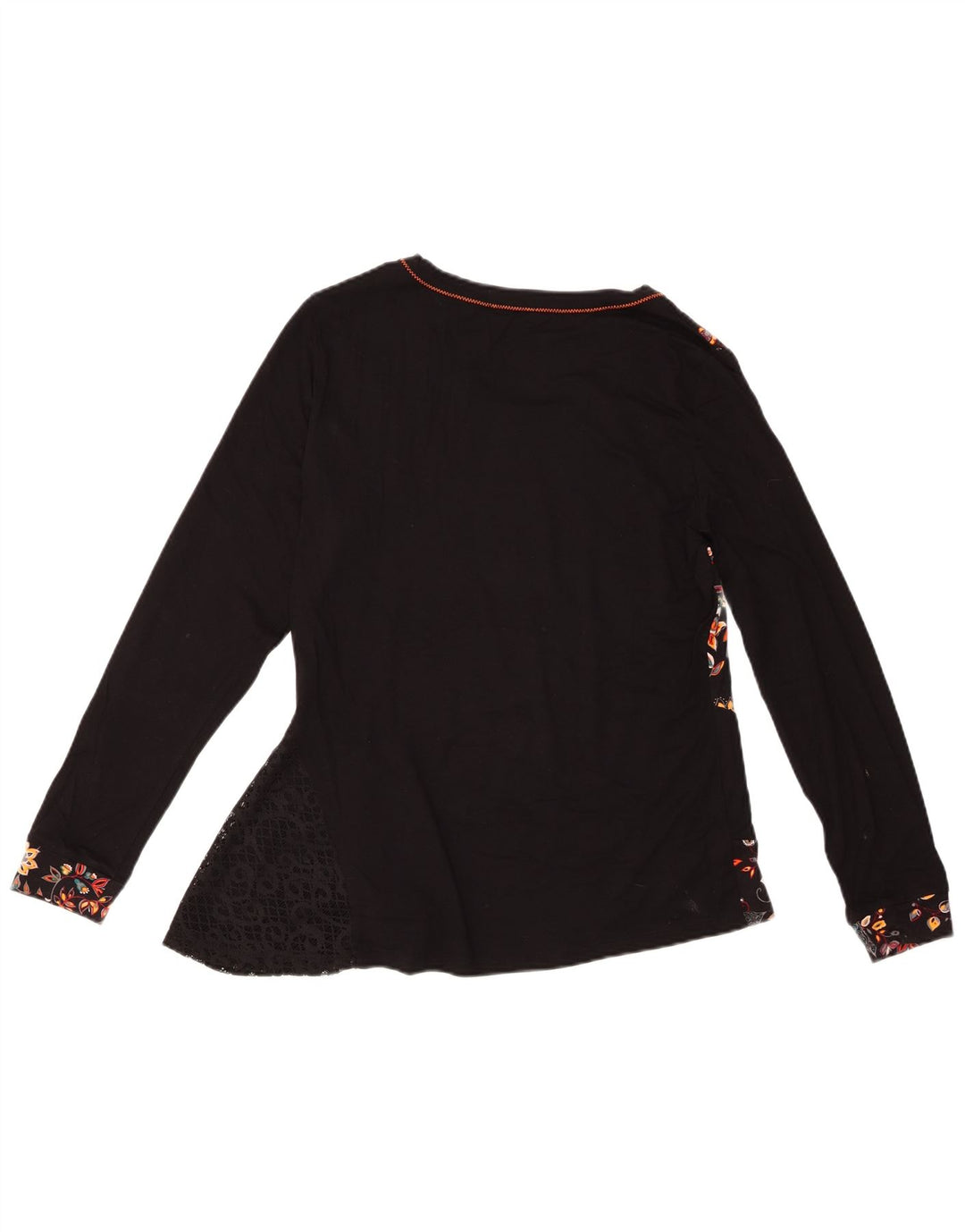 Joe Browns Womens Top Long Sleeve UK 14 Medium Black Floral Viscose