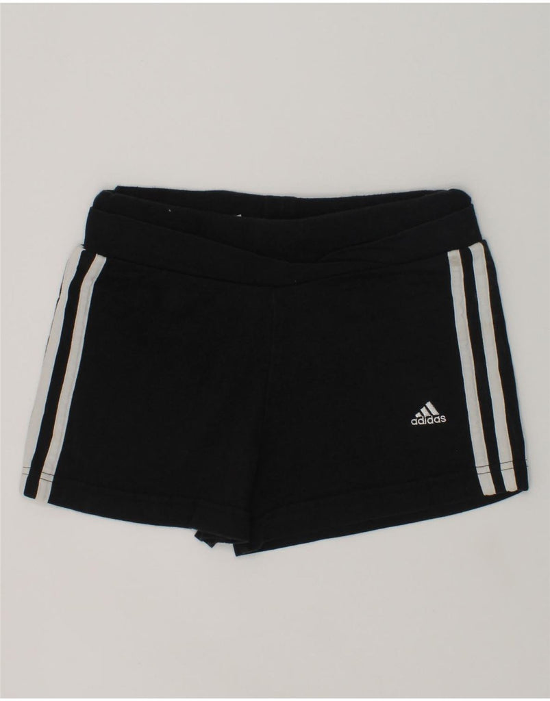 ADIDAS Girls Sport Shorts 9-10 Years Black Cotton | Vintage Adidas | Thrift | Second-Hand Adidas | Used Clothing | Messina Hembry 