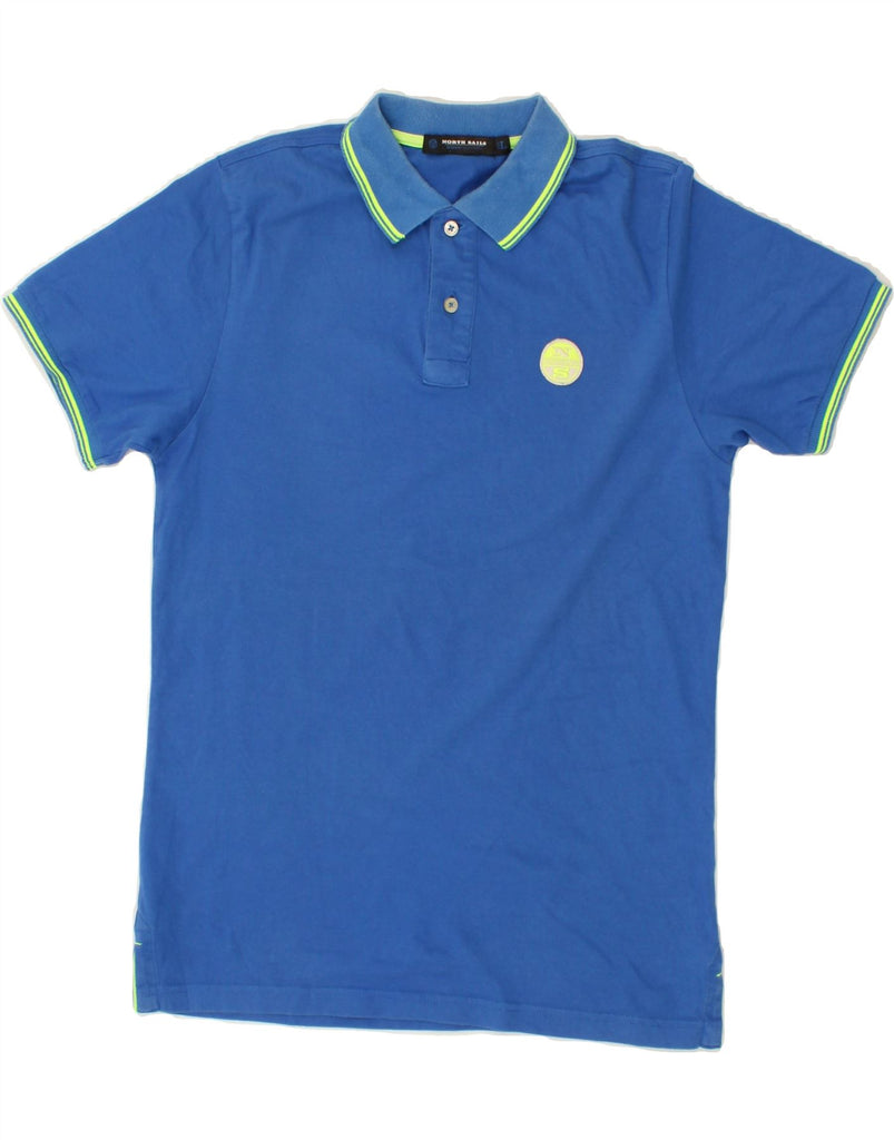 NORTH SAILS Mens Polo Shirt Large Blue Cotton Vintage North Sails and Second-Hand North Sails from Messina Hembry 