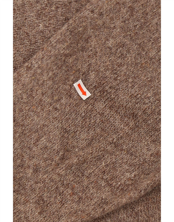 KAPPA Mens Crew Neck Jumper Sweater 2XL Brown Flecked Wool