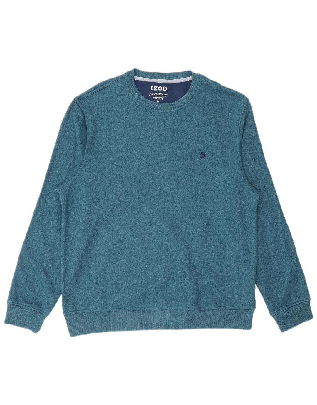 Izod Mens Sweatshirt Jumper Medium Blue Polyester