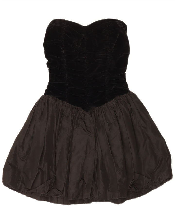 Aria Womens Strapless Dress UK 10 Small Black Colourblock