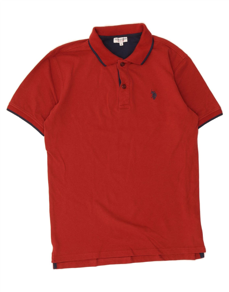 U.S. POLO ASSN. Mens Polo Shirt Medium Burgundy Cotton Vintage U.S. Polo Assn. and Second-Hand U.S. Polo Assn. from Messina Hembry 