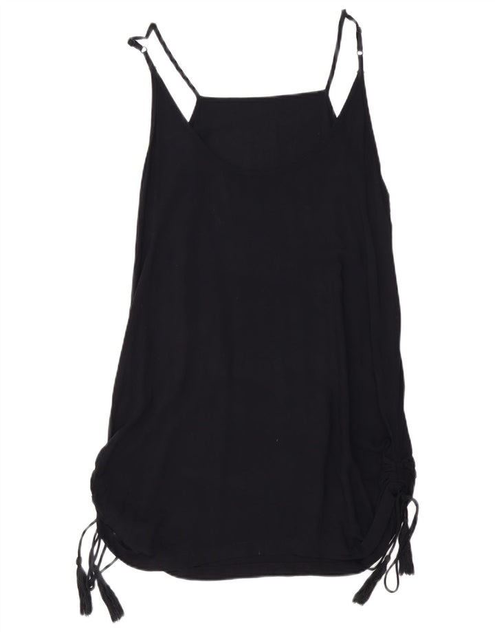 HARLEY Womens Cami Top UK 10 Small Black Rayon