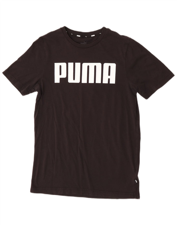 Puma Mens Graphic T-Shirt Top Small Black Cotton