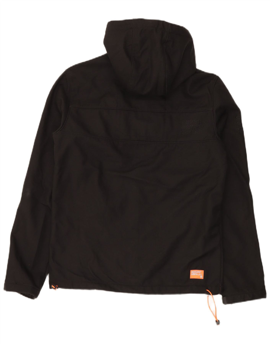 SUPERDRY Mens The Windtrekker Hooded Windbreaker Jacket UK 38 Medium Black