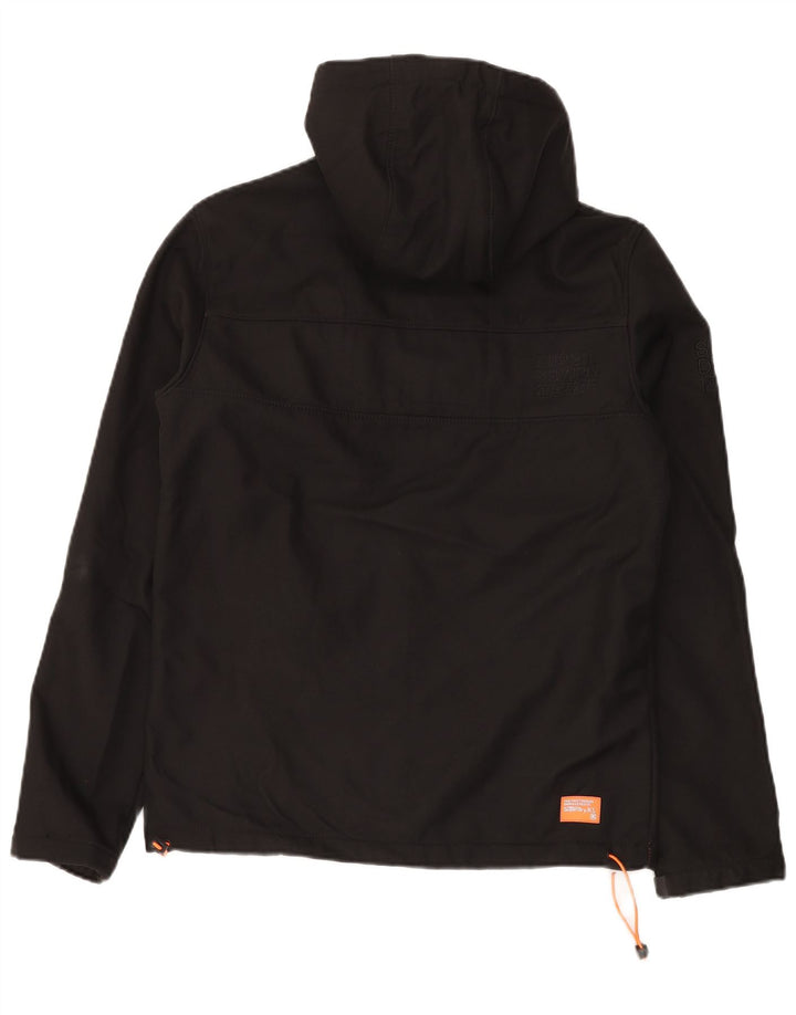 SUPERDRY Mens The Windtrekker Hooded Windbreaker Jacket UK 38 Medium Black