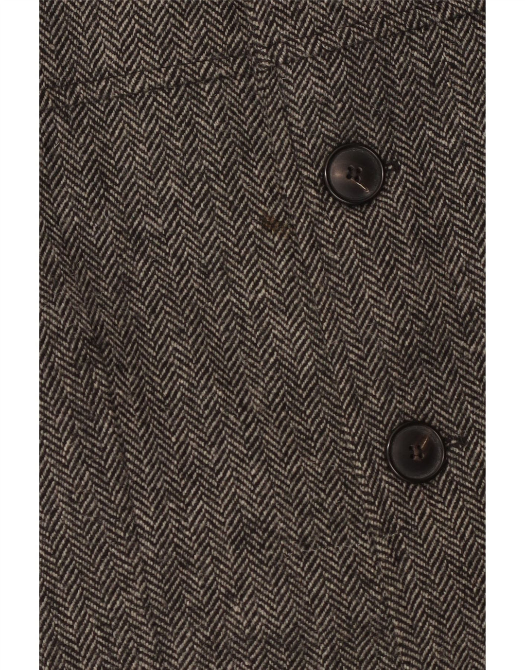 Zara Mens Longline Classic Fit Overcoat UK 40 Large Grey Herringbone