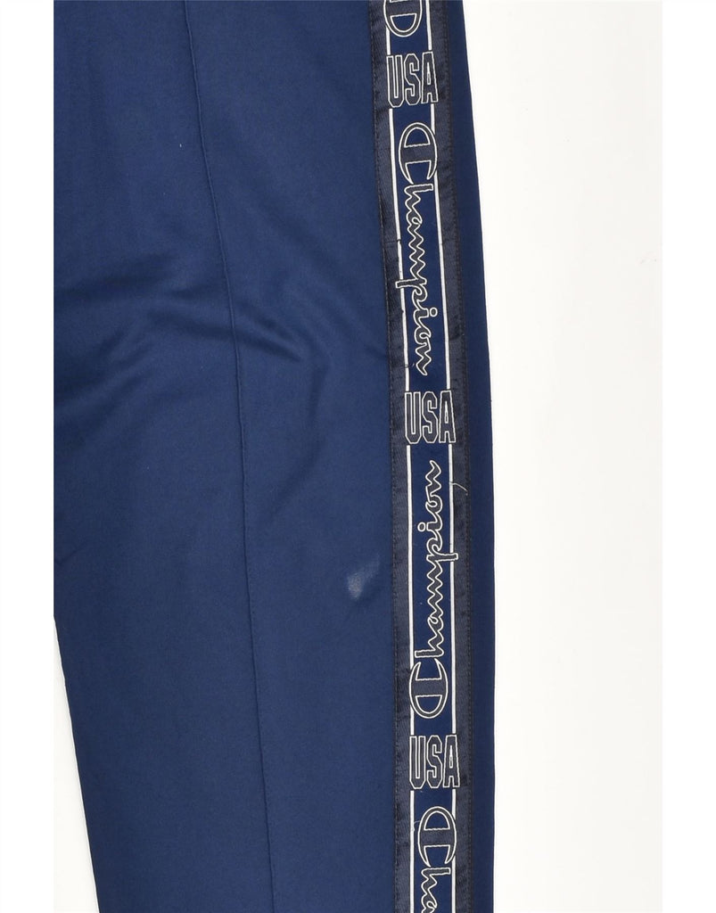 CHAMPION Mens Tracksuit Trousers Medium Blue Polyester | Vintage Champion | Thrift | Second-Hand Champion | Used Clothing | Messina Hembry 