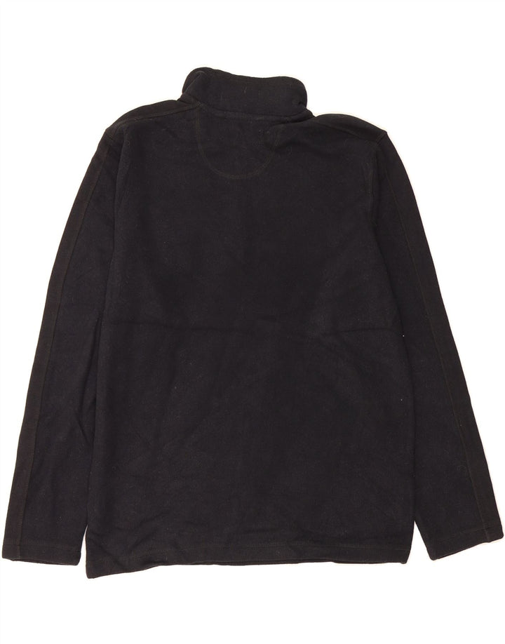 EDDIE BAUER Mens Zip Neck Sweatshirt Jumper Small Black Cotton Vintage Eddie Bauer and Second-Hand Eddie Bauer from Messina Hembry 