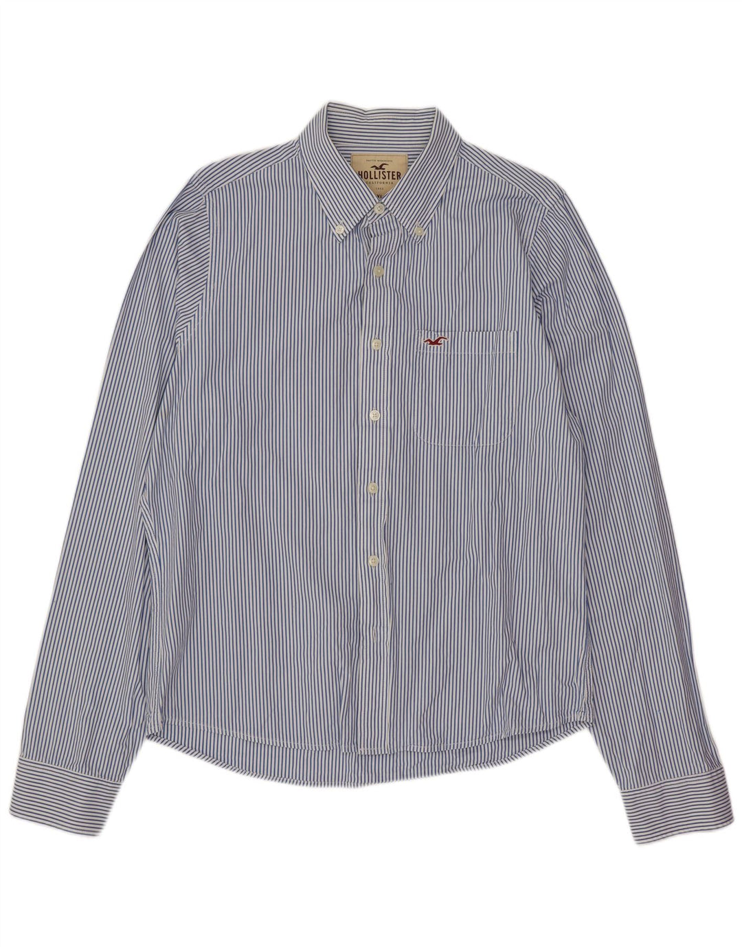 Hollister Mens Shirt XL Blue Pinstripe Cotton