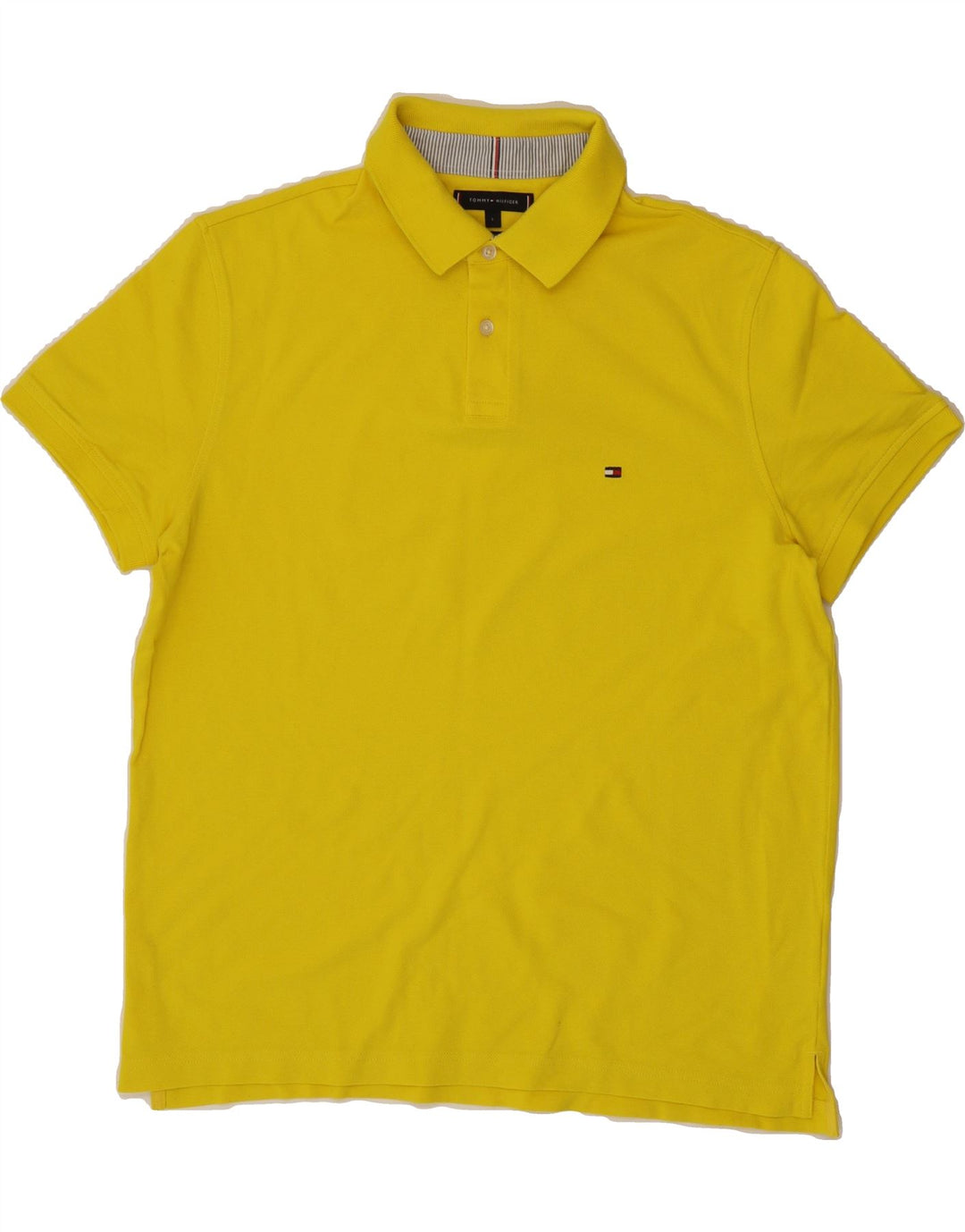 TOMMY HILFIGER Mens Regular Fit Polo Shirt Large Yellow Cotton Vintage Tommy Hilfiger and Second-Hand Tommy Hilfiger from Messina Hembry 
