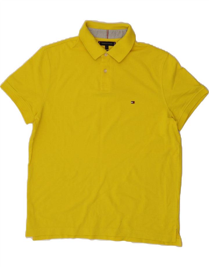 TOMMY HILFIGER Mens Regular Fit Polo Shirt Large Yellow Cotton Vintage Tommy Hilfiger and Second-Hand Tommy Hilfiger from Messina Hembry 