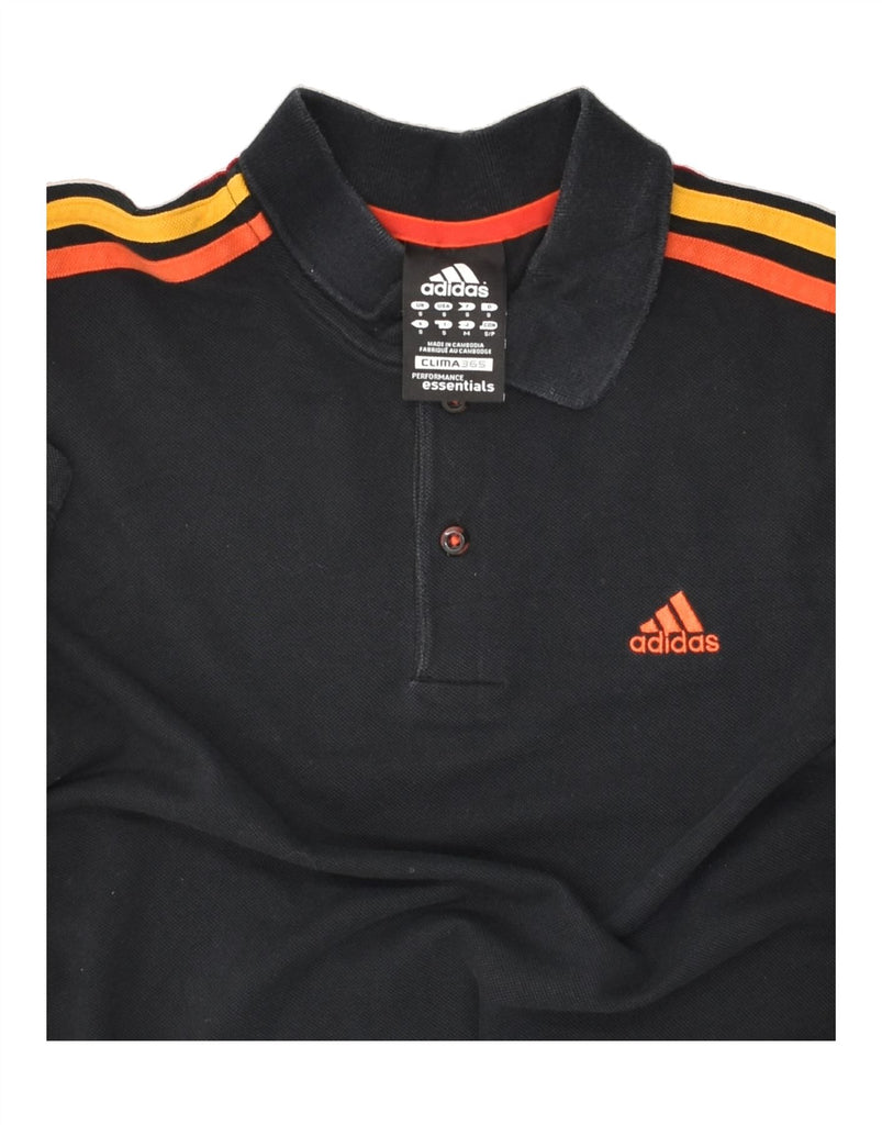 ADIDAS Mens Clima 365 Polo Shirt Small Black Cotton | Vintage Adidas | Thrift | Second-Hand Adidas | Used Clothing | Messina Hembry 