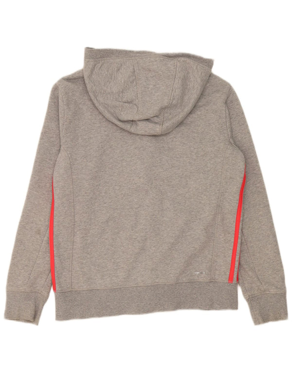 Adidas Womens Climalite Zip Hoodie Sweater UK 16/18 Large Grey Flecked