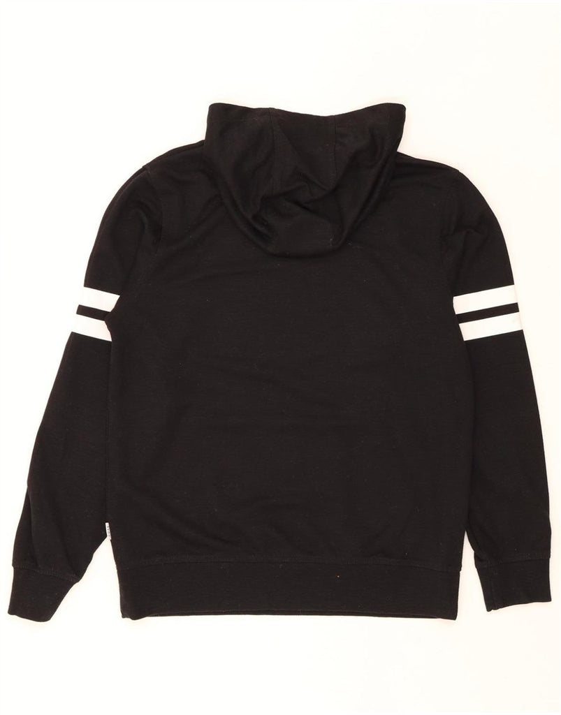 JACK & JONES Mens Hoodie Jumper Medium Black Striped Cotton Vintage Jack & Jones and Second-Hand Jack & Jones from Messina Hembry 