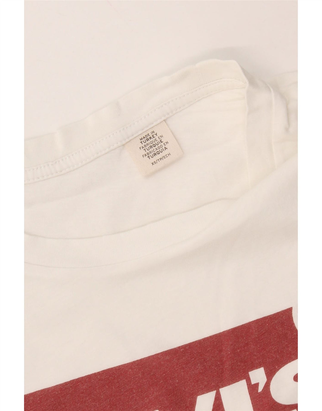 Levi's Womens Graphic T-Shirt Top UK 6 XS White