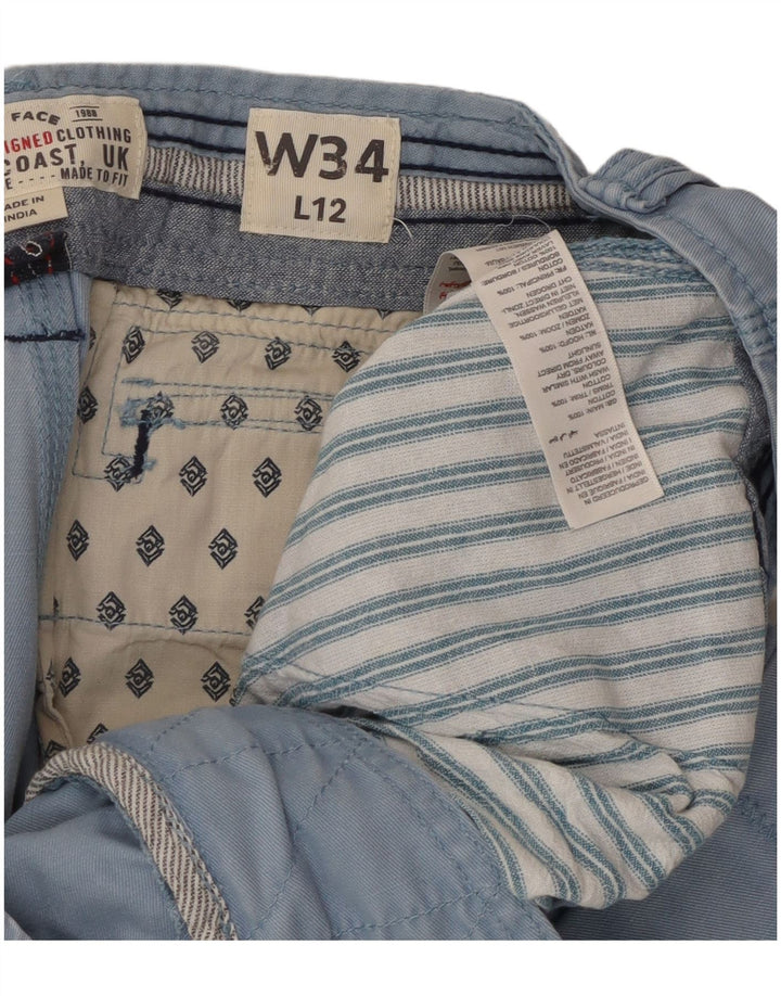 Fat Face Mens Regular Fit Cargo Shorts W34 Large Blue Cotton